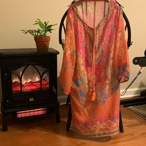 An airy top with draw string neck